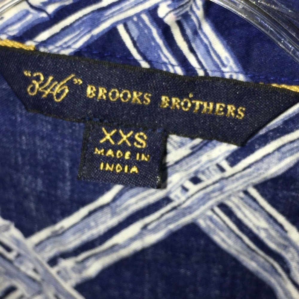 346 Brooks Brothers Beaded Neckline Blouse XXS - Picture 8 of 10